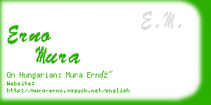 erno mura business card